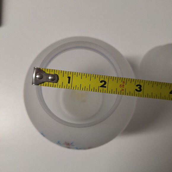 Viking USA Frosted Glass Jar Bell Lid Floral Design Crystal - Picture 5 of 6